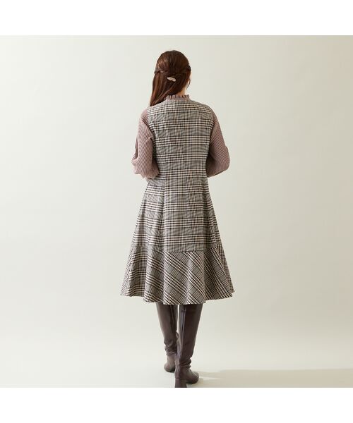 Rose Tiara / ローズティアラ ミニ丈・ひざ丈ワンピース | MIXチェックジャンパースカート | 詳細4