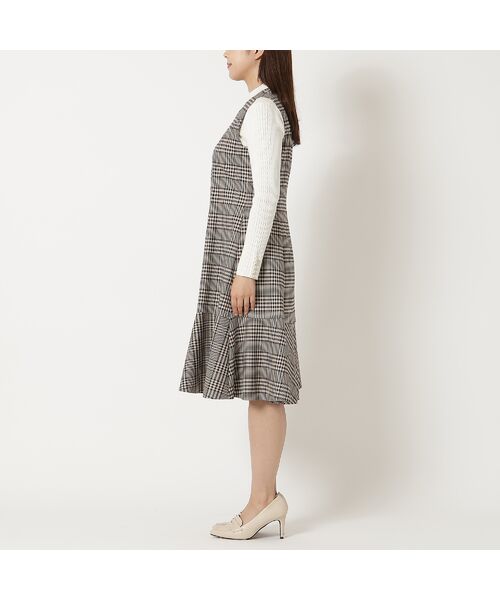 Rose Tiara / ローズティアラ ミニ丈・ひざ丈ワンピース | MIXチェックジャンパースカート | 詳細7
