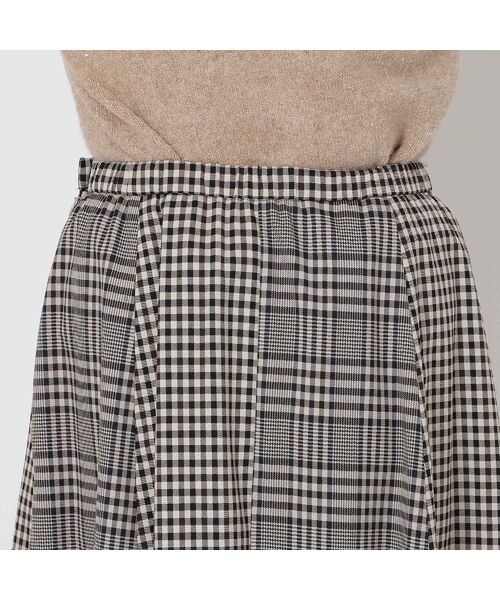 Rose Tiara / ローズティアラ ミニ・ひざ丈スカート | MIXチェックフレアスカート | 詳細14