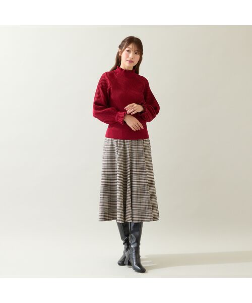 Rose Tiara / ローズティアラ ミニ・ひざ丈スカート | MIXチェックフレアスカート | 詳細2