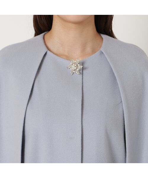 Rose Tiara / ローズティアラ ノーカラージャケット | 【ブローチ付】ケープショートコート | 詳細11