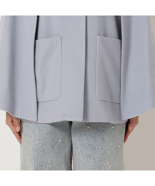 Rose Tiara / ローズティアラ ノーカラージャケット | 【ブローチ付】ケープショートコート | 詳細14