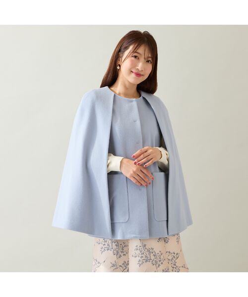 Rose Tiara / ローズティアラ ノーカラージャケット | 【ブローチ付】ケープショートコート | 詳細5