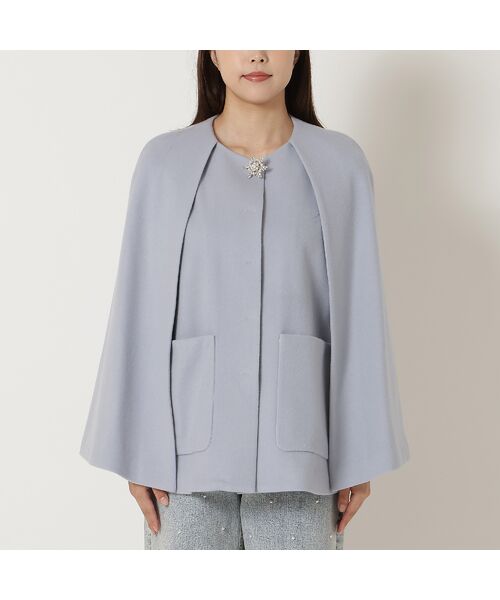 Rose Tiara / ローズティアラ ノーカラージャケット | 【ブローチ付】ケープショートコート | 詳細8