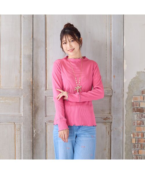 Rose Tiara / ローズティアラ カットソー | 【人気商品の新型】【伸縮性◎】メローカットソー(ピンク)