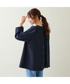 Rose Tiara / ローズティアラ カットソー | チェック切替プルオーバー