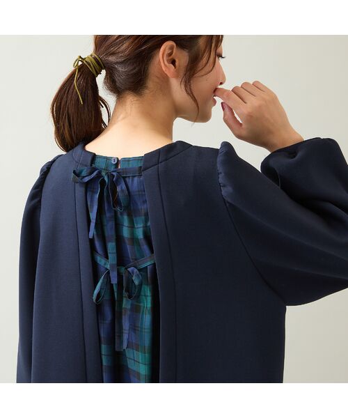 Rose Tiara / ローズティアラ カットソー | チェック切替プルオーバー | 詳細1