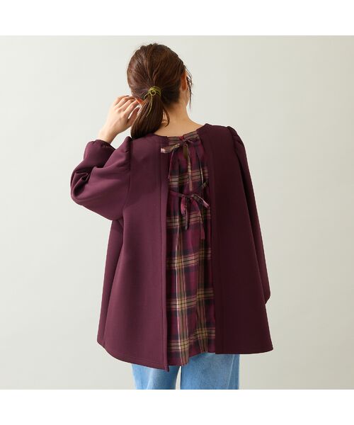 Rose Tiara / ローズティアラ カットソー | チェック切替プルオーバー | 詳細7