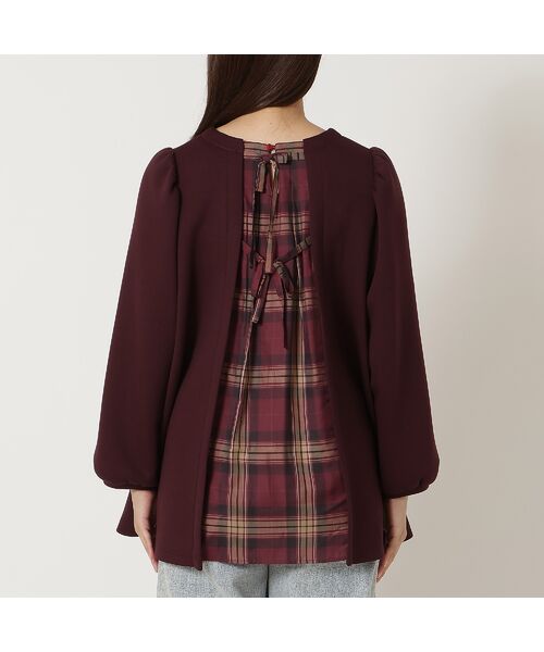 Rose Tiara / ローズティアラ カットソー | チェック切替プルオーバー | 詳細10