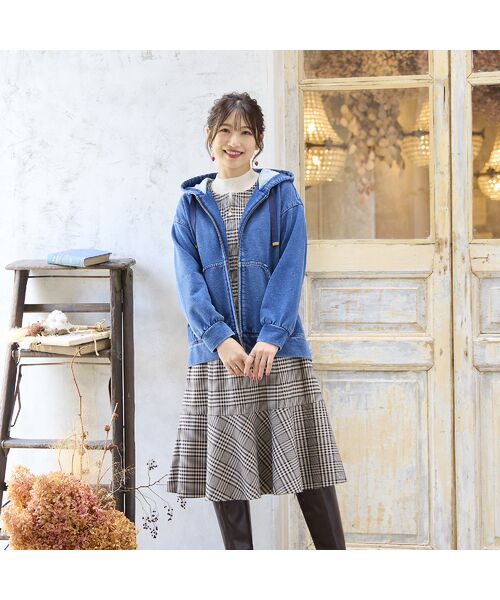 Rose Tiara / ローズティアラ パーカー | デニムライクジップアップパーカー | 詳細3