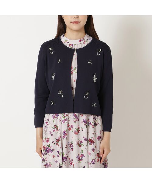 Rose Tiara / ローズティアラ ニット・セーター | 【人気デザイン】フラワースパンコール刺繍カーディガン | 詳細10