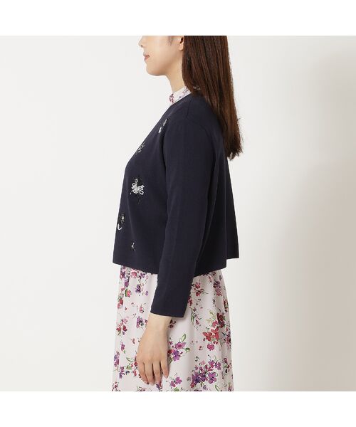 Rose Tiara / ローズティアラ ニット・セーター | 【人気デザイン】フラワースパンコール刺繍カーディガン | 詳細11