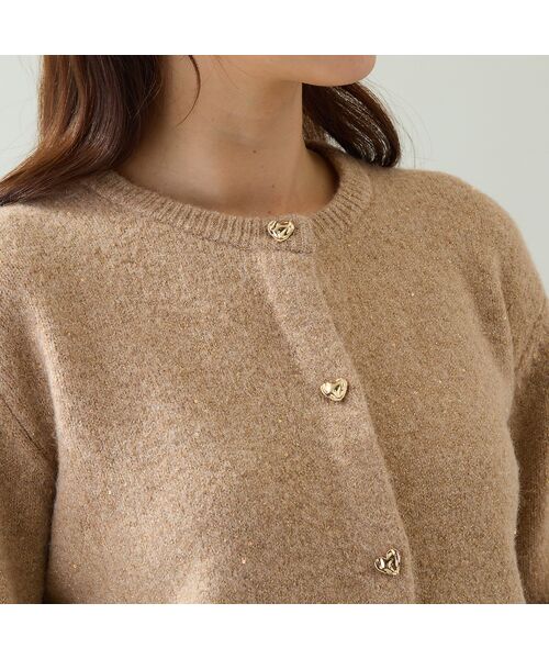 Rose Tiara / ローズティアラ ニット・セーター | ハートボタンニットカーディガン | 詳細2