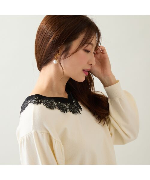 Rose Tiara / ローズティアラ ニット・セーター | 【前後2WAY】レースニットプルオーバー | 詳細2