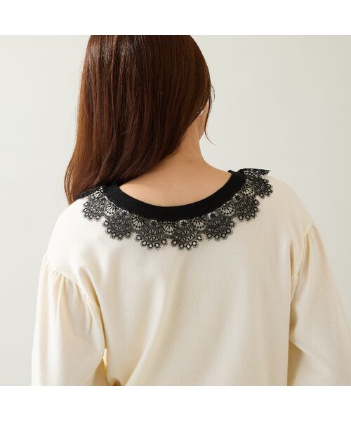 Rose Tiara / ローズティアラ ニット・セーター | 【前後2WAY】レースニットプルオーバー | 詳細3
