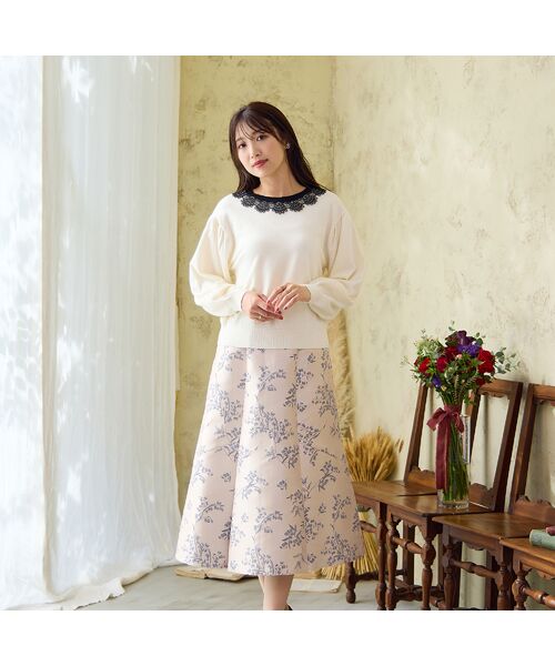 Rose Tiara / ローズティアラ ニット・セーター | 【前後2WAY】レースニットプルオーバー | 詳細6