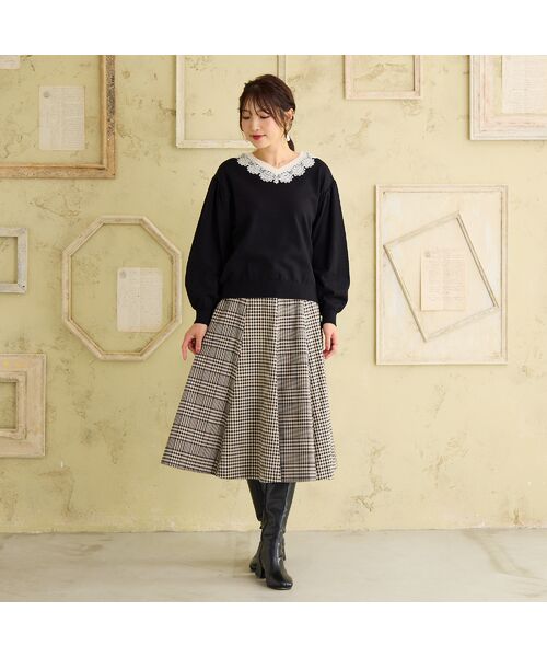 Rose Tiara / ローズティアラ ニット・セーター | 【前後2WAY】レースニットプルオーバー | 詳細8