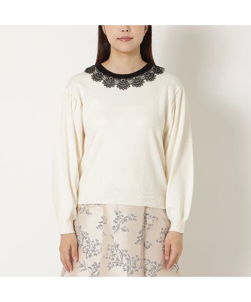 Rose Tiara / ローズティアラ ニット・セーター | 【前後2WAY】レースニットプルオーバー | 詳細9