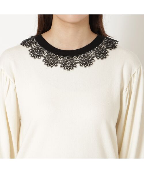 Rose Tiara / ローズティアラ ニット・セーター | 【前後2WAY】レースニットプルオーバー | 詳細13
