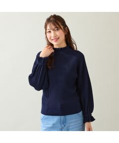 Rose Tiara / ローズティアラ ニット・セーター | 【定番人気アイテム】ドロップショルダーフリル襟ニット