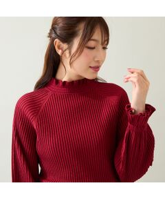 Rose Tiara / ローズティアラ ニット・セーター | 【定番人気アイテム】ドロップショルダーフリル襟ニット