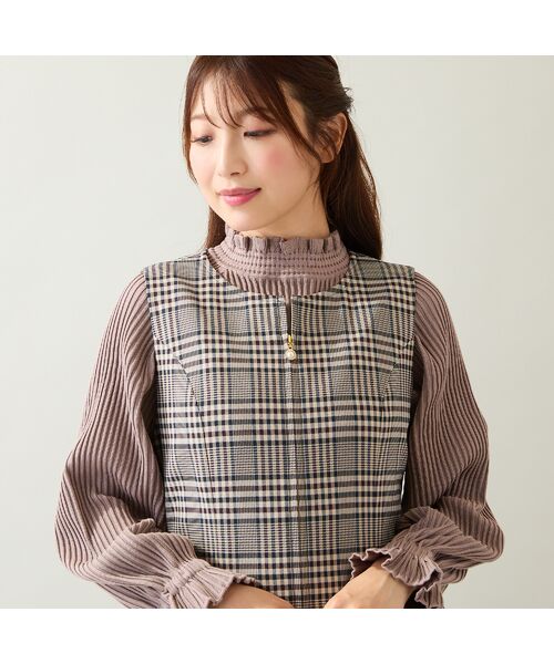 Rose Tiara / ローズティアラ ニット・セーター | 【定番人気アイテム】ドロップショルダーフリル襟ニット | 詳細1