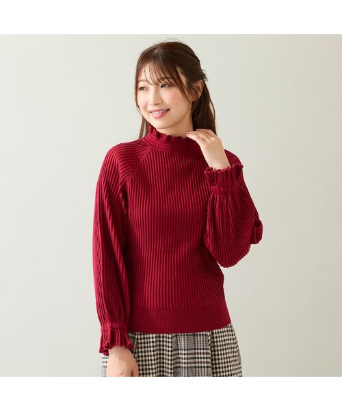 Rose Tiara / ローズティアラ ニット・セーター | 【定番人気アイテム】ドロップショルダーフリル襟ニット | 詳細5