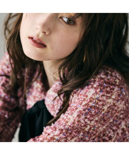 Rose Tiara / ローズティアラ ミニ丈・ひざ丈ワンピース | 【人気追加】ツィードプリントワンピース | 詳細5