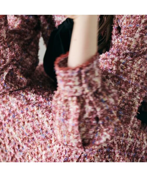 Rose Tiara / ローズティアラ ミニ丈・ひざ丈ワンピース | 【人気追加】ツィードプリントワンピース | 詳細6