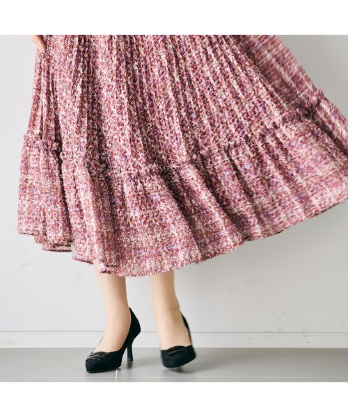 Rose Tiara / ローズティアラ ミニ丈・ひざ丈ワンピース | 【人気追加】ツィードプリントワンピース | 詳細9