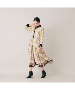 Rose Tiara / ローズティアラ ミニ丈・ひざ丈ワンピース | ジュエリープリントワンピース