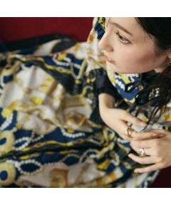 Rose Tiara / ローズティアラ ミニ丈・ひざ丈ワンピース | ジュエリープリントワンピース