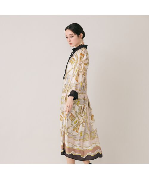 Rose Tiara / ローズティアラ ミニ丈・ひざ丈ワンピース | ジュエリープリントワンピース | 詳細1