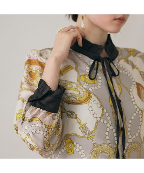 Rose Tiara / ローズティアラ ミニ丈・ひざ丈ワンピース | ジュエリープリントワンピース | 詳細3