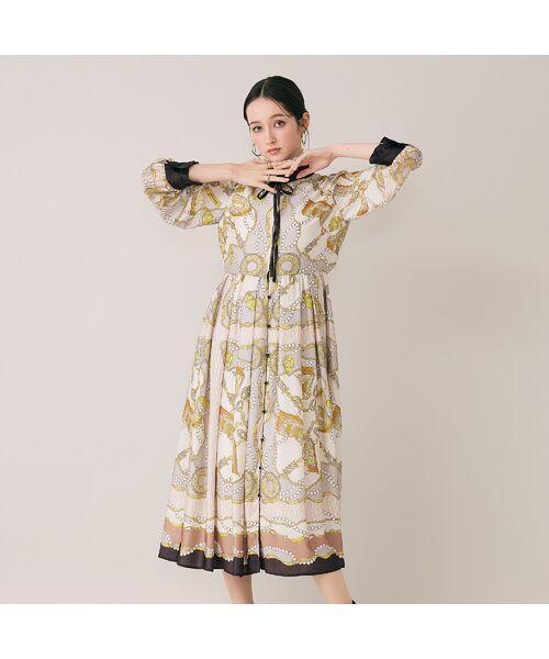 Rose Tiara / ローズティアラ ミニ丈・ひざ丈ワンピース | ジュエリープリントワンピース | 詳細16