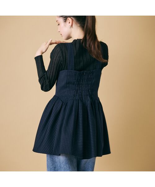 Rose Tiara / ローズティアラ シャツ・ブラウス | ブラカップ風ビスチェ/ ストライプ | 詳細3