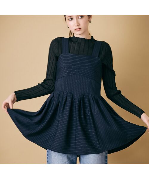 Rose Tiara / ローズティアラ シャツ・ブラウス | ブラカップ風ビスチェ/ ストライプ | 詳細4