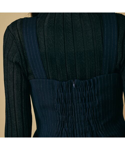 Rose Tiara / ローズティアラ シャツ・ブラウス | ブラカップ風ビスチェ/ ストライプ | 詳細7