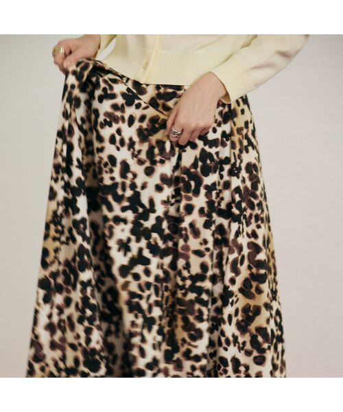Rose Tiara / ローズティアラ ミニ・ひざ丈スカート | ヒョウ柄ボリュームスカート | 詳細3