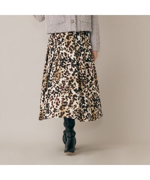 Rose Tiara / ローズティアラ ミニ・ひざ丈スカート | ヒョウ柄ボリュームスカート | 詳細5
