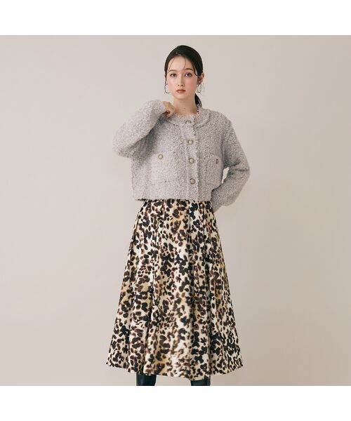 Rose Tiara / ローズティアラ ミニ・ひざ丈スカート | ヒョウ柄ボリュームスカート | 詳細6