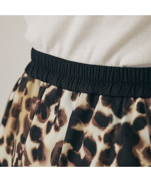 Rose Tiara / ローズティアラ ミニ・ひざ丈スカート | ヒョウ柄ボリュームスカート | 詳細7