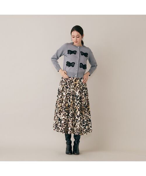 Rose Tiara / ローズティアラ ミニ・ひざ丈スカート | ヒョウ柄ボリュームスカート | 詳細8