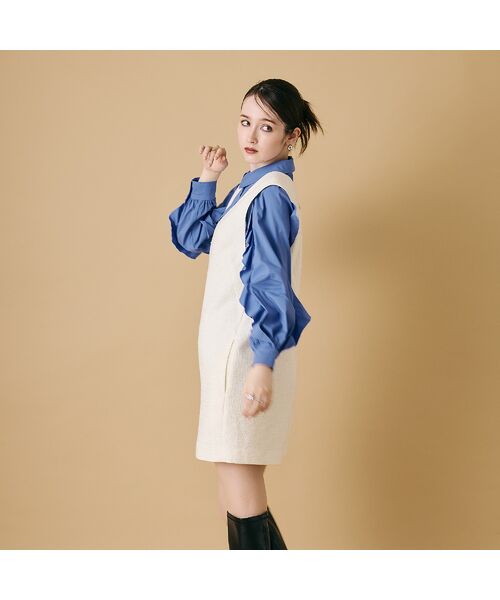 Rose Tiara / ローズティアラ サロペット・オールインワン | ハーフレングスツイードサロペット | 詳細3