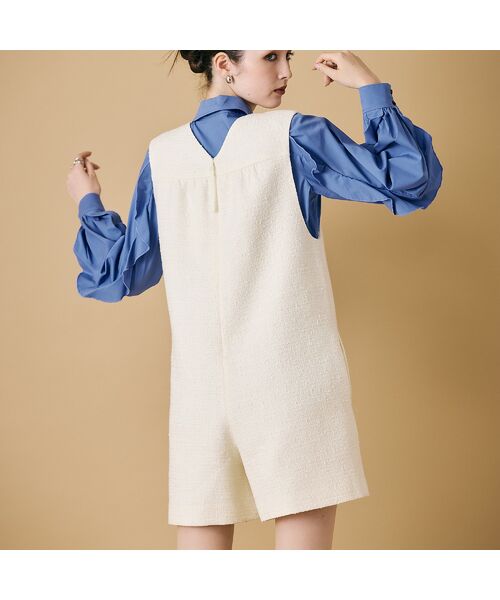 Rose Tiara / ローズティアラ サロペット・オールインワン | ハーフレングスツイードサロペット | 詳細4