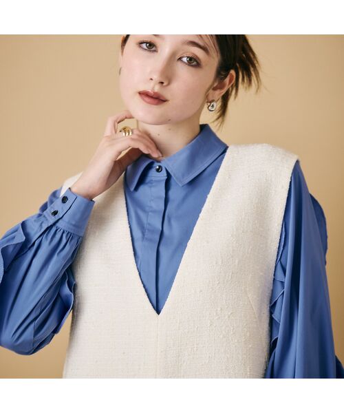 Rose Tiara / ローズティアラ サロペット・オールインワン | ハーフレングスツイードサロペット | 詳細5