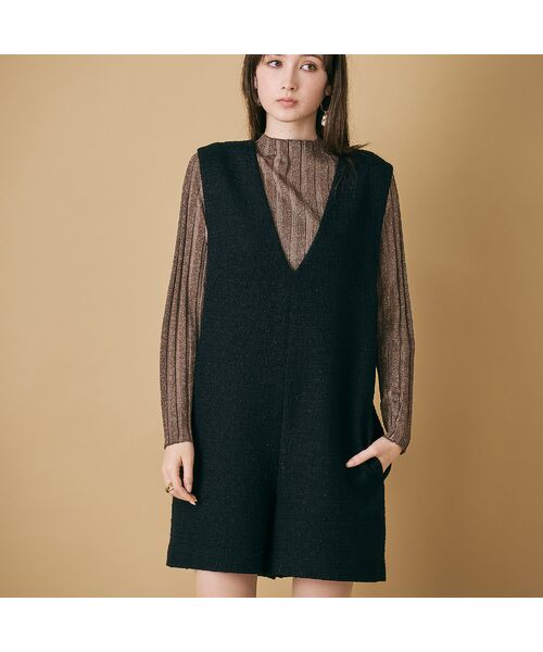 Rose Tiara / ローズティアラ サロペット・オールインワン | ハーフレングスツイードサロペット | 詳細7