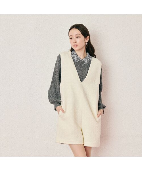 Rose Tiara / ローズティアラ サロペット・オールインワン | ハーフレングスツイードサロペット | 詳細8