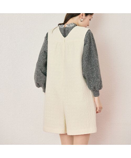 Rose Tiara / ローズティアラ サロペット・オールインワン | ハーフレングスツイードサロペット | 詳細9