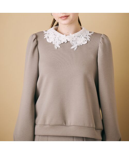 Rose Tiara / ローズティアラ カットソー | フラワーモチーフ付きプルオーバー | 詳細3